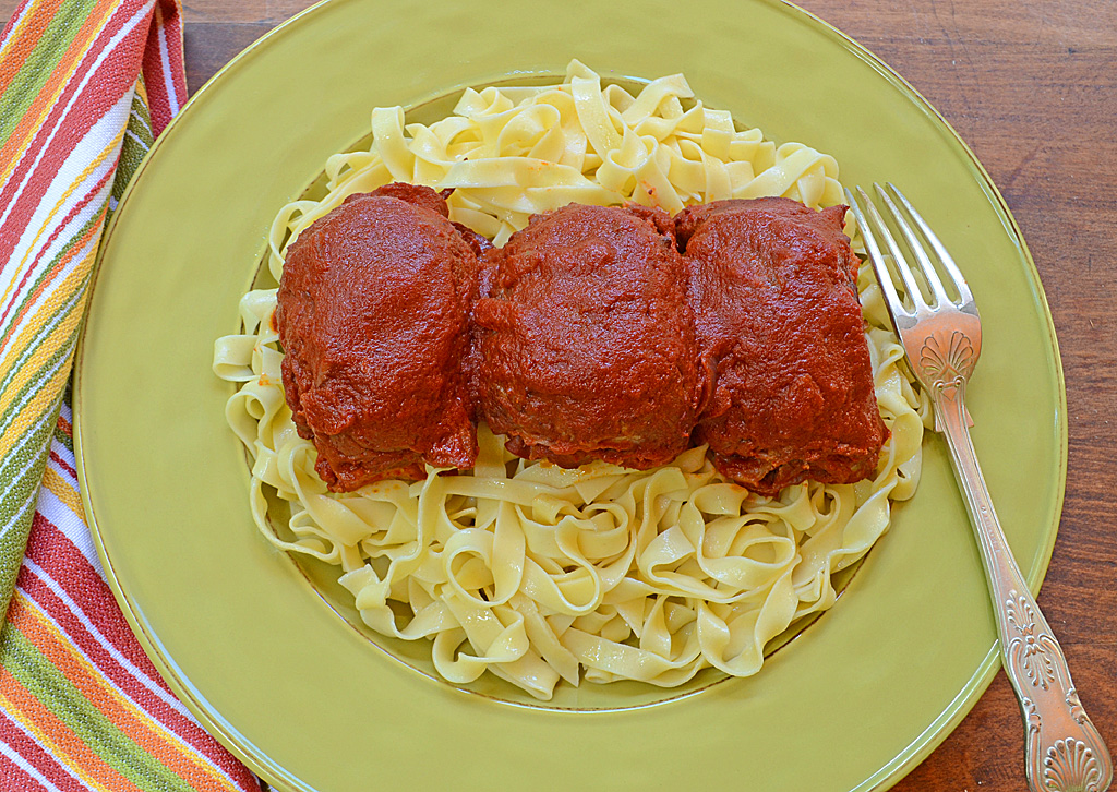 Sicilian Veal Rolls (Braciole) in Tomato Sauce