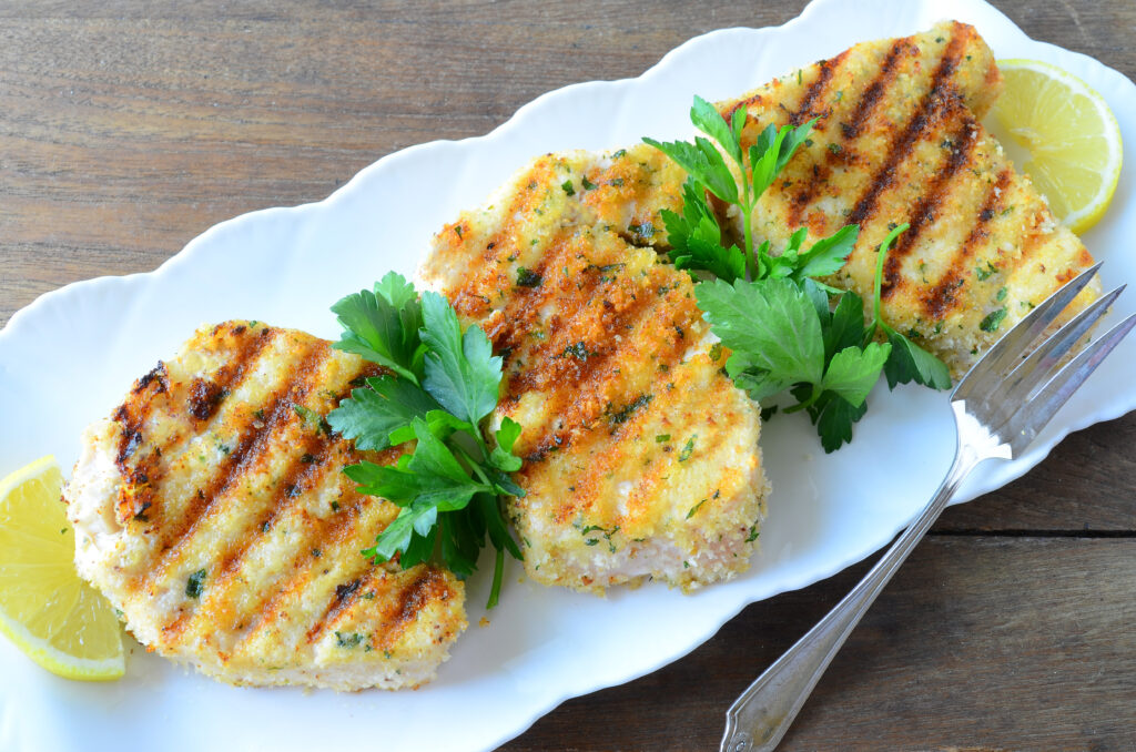 Sicilian Grilled Breaded Swordfish Swordfish all Palermitana